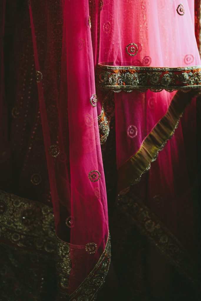 pink and gold Indian wedding lengha www.lucida-photography.com