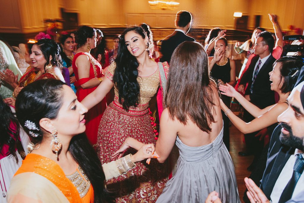 Indian bride dancing at Vancouver reception www.lucida-photography.com